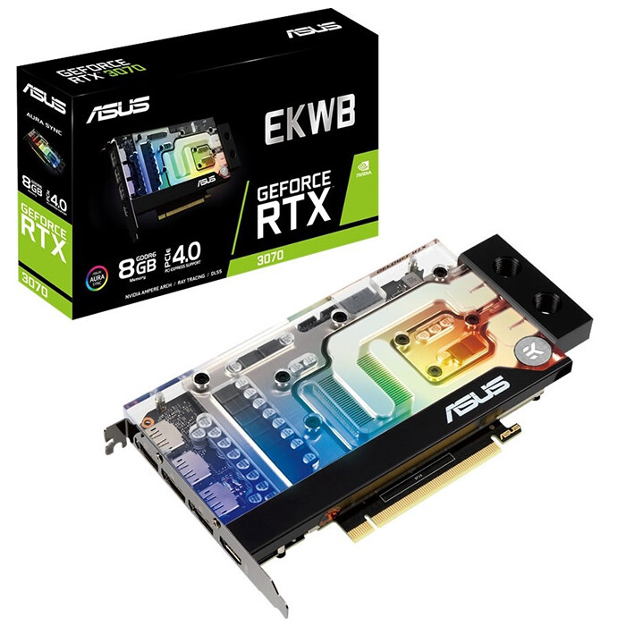 

Видеокарта Asus GeForce RTX 3070 EKWB, 8GB, GDDR6 90YV0FU0-M0NA00