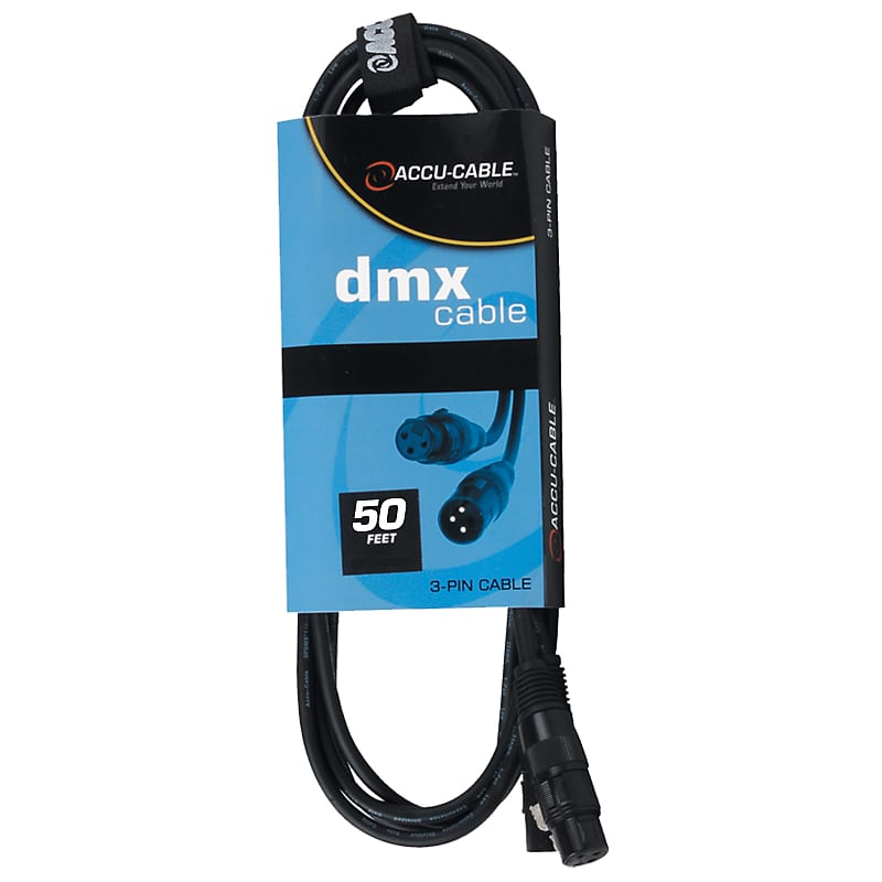 Accu-Cable AC3PDMX50 50-футовый 3-контактный DMX-кабель American DJ Accu-Cable AC3PDMX50 50FT 3-Pin DMX Cable цена и фото