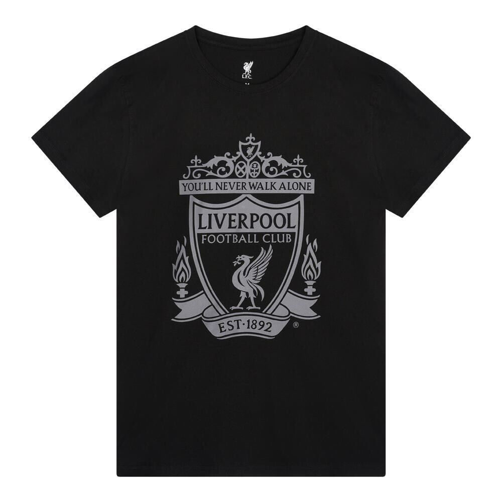 

Футболка с логотипом Liverpool для взрослых - черная LIVERPOOL FC, черный