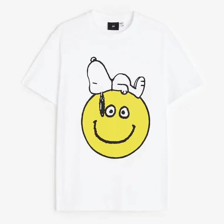 

Футболка H&M Snoopy Regular Fit, белый