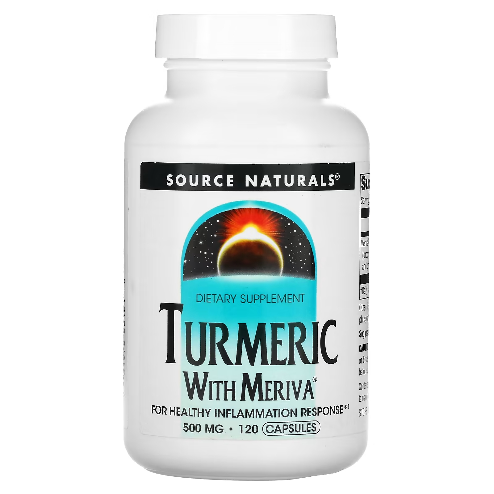 Source Naturals Комплекс из куркумы Мерива 500 мг, 120 капсул - фото