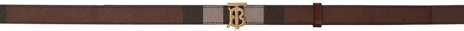 

Коричневый двусторонний ремень в клетку Burberry