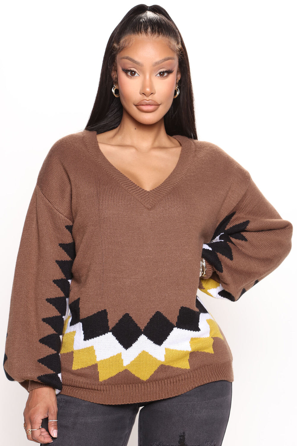 

Свитер Fashion Nova 91131NK, коричневый