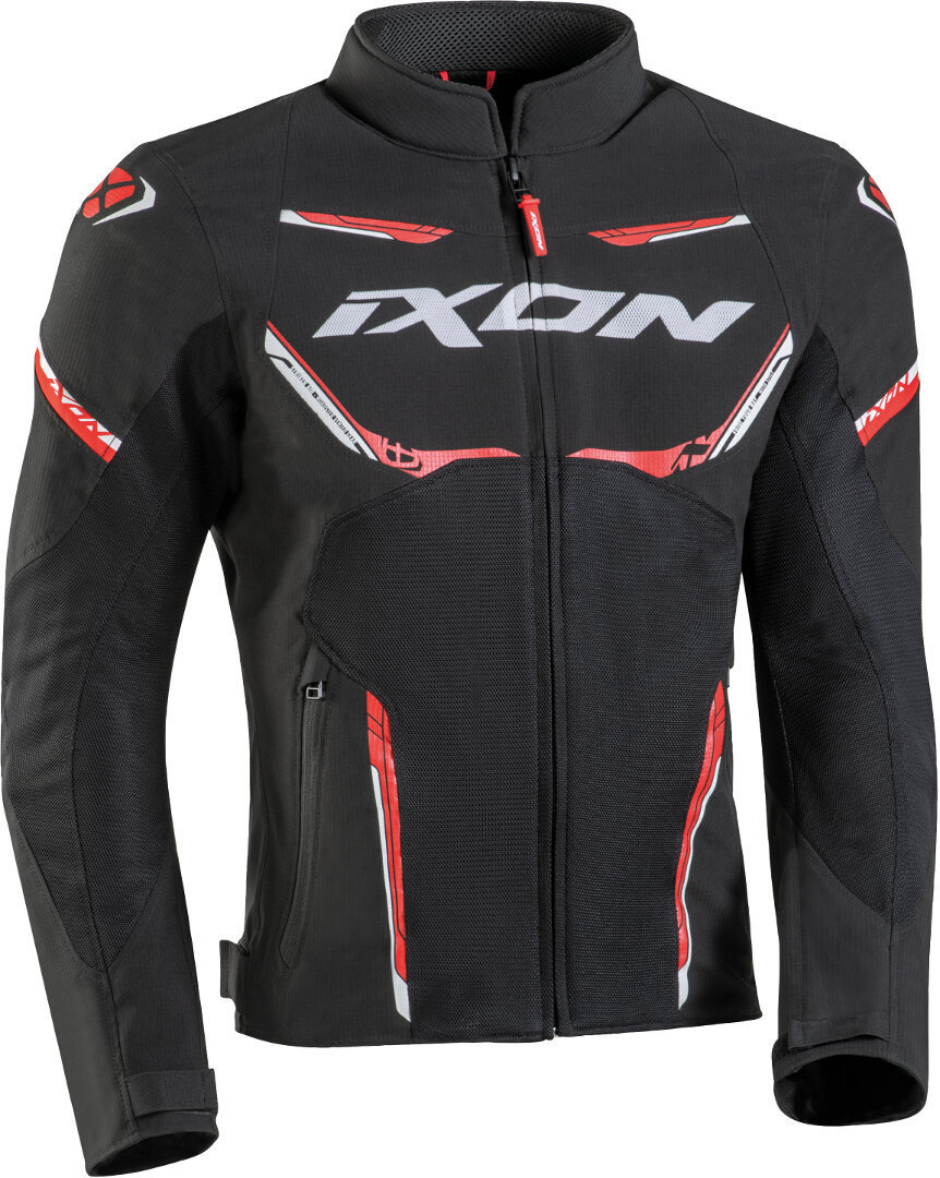 Куртка Ixon Striker Air для мотоцикла Текстильная, черно-красно-белая
