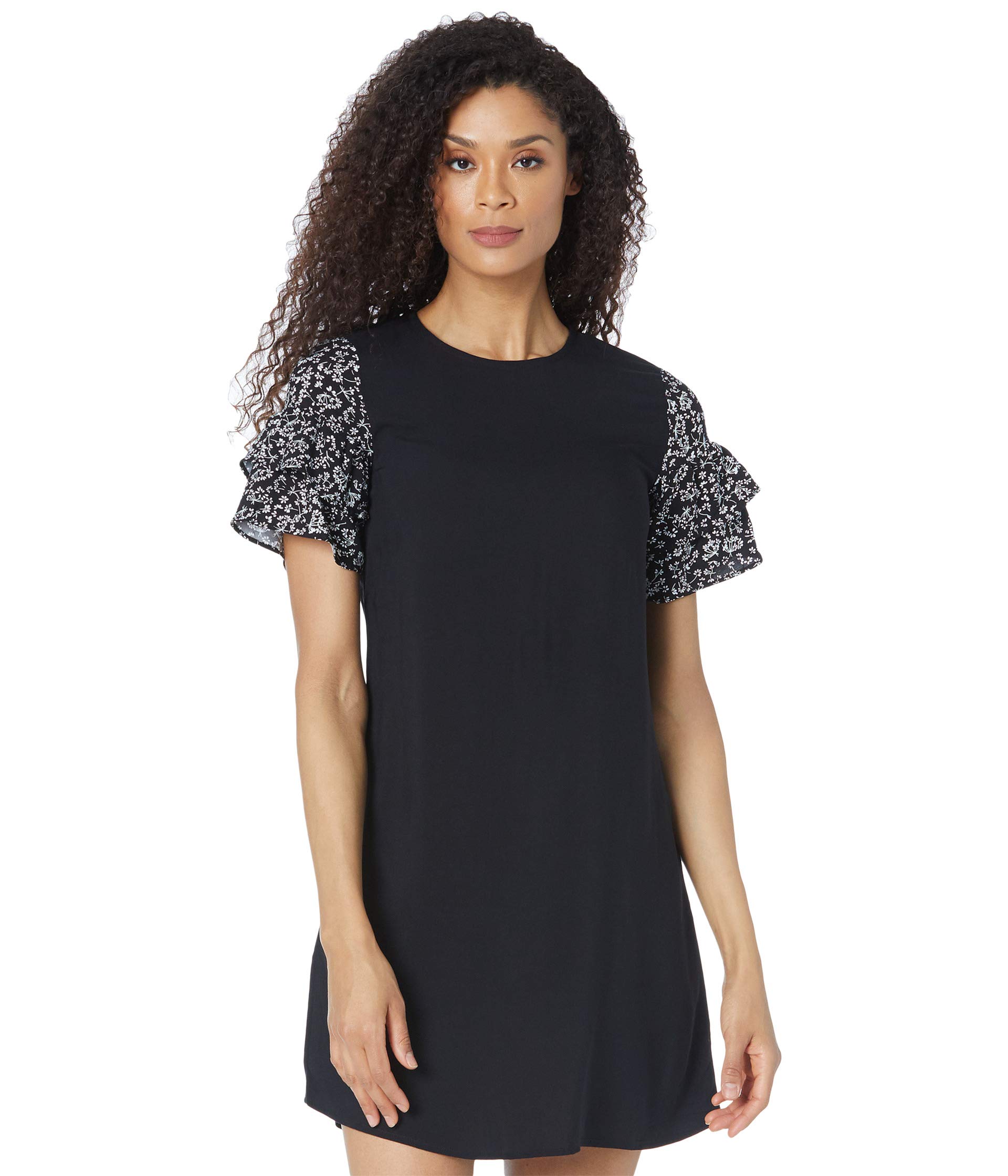 цена Платье CeCe, Tiered Ruffle Sleeve Dress w/ Printed Sleeve