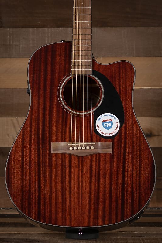 

Fender CD-60SCE Dreadnought, накладка на гриф из орехового дерева, полностью из красного дерева Fender CD-60SCE Dreadnought, Walnut Fingerboard, All-Mahogany