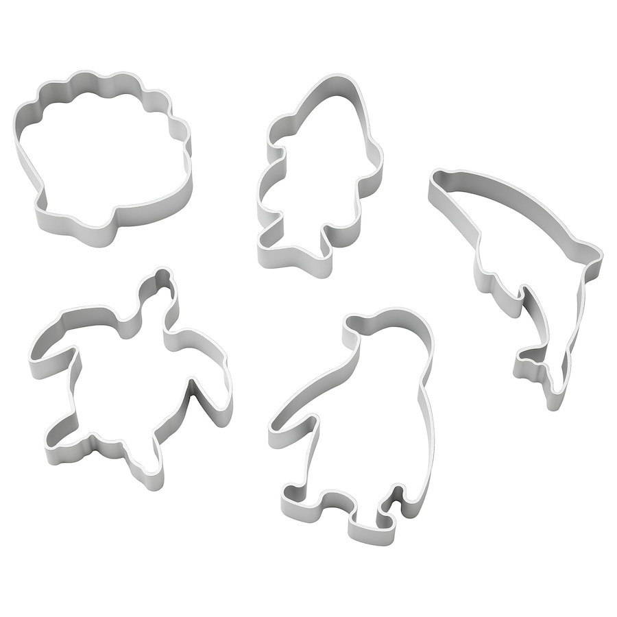 Формочки для лепки Ikea Blаvingad Aluminium, 5 предметов