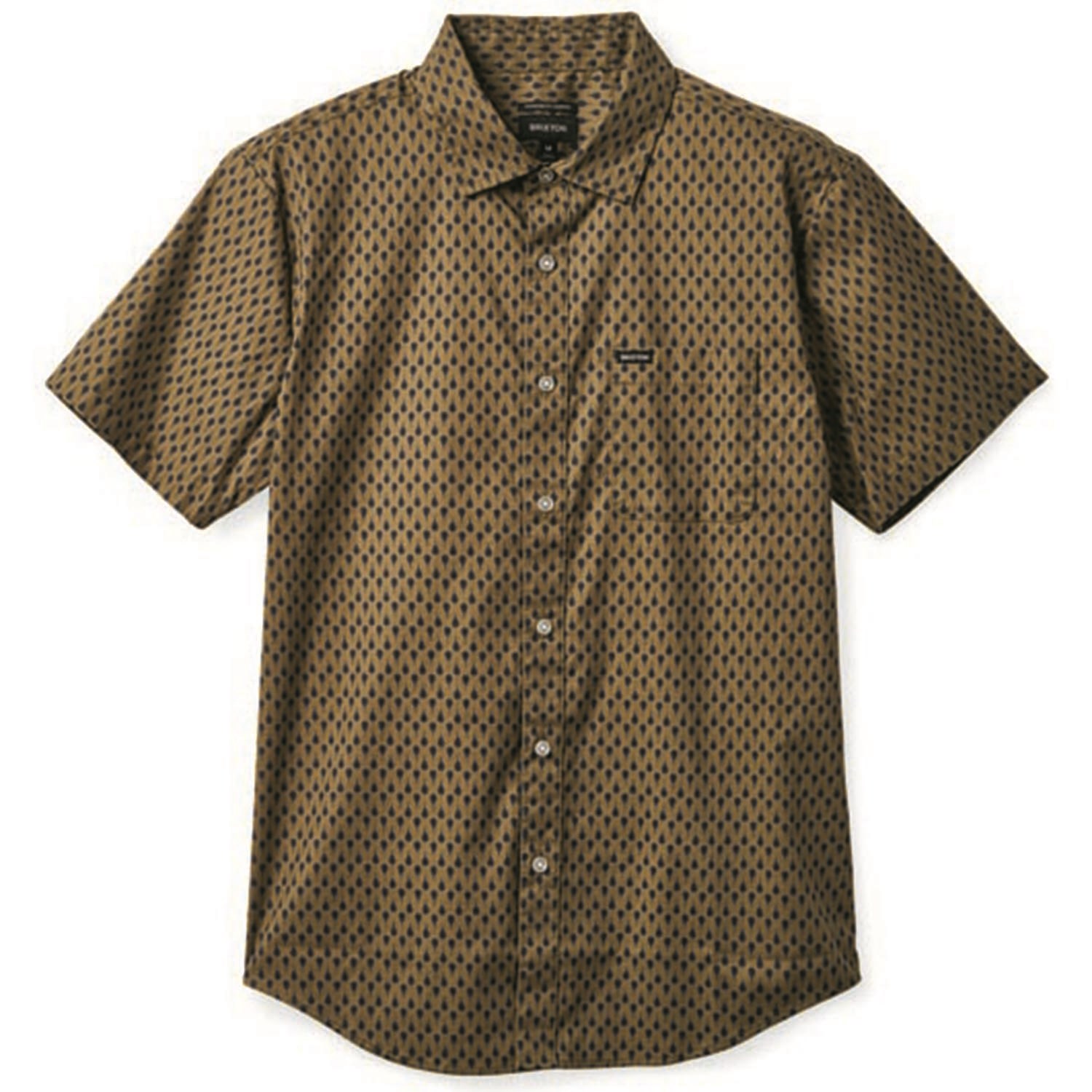 Рубашка с короткими рукавами и принтом Brixton Charter, олива