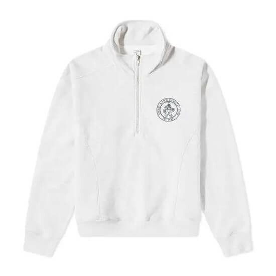 

Свитшот на молнии Sporty & Rich Lion Crest Quarter, вересково-серый/темно-синий