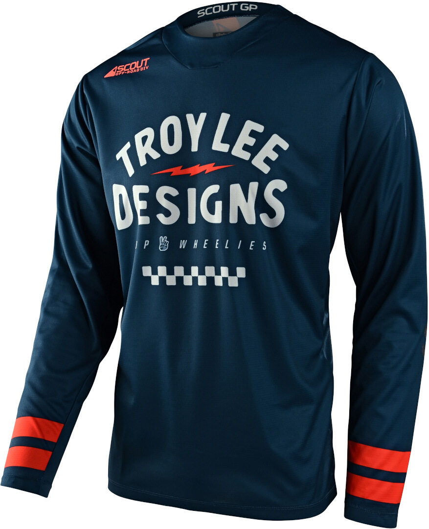 Джерси Troy Lee Designs Scout GP Ride On Мотокросс, сине-оранжевые
