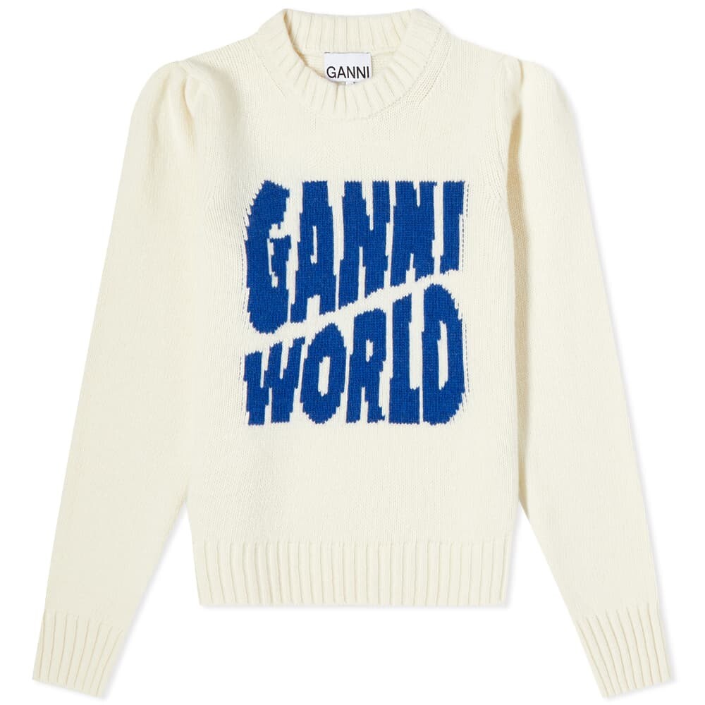 

Джемпер GANNI Logo Puff Shoulder Knit