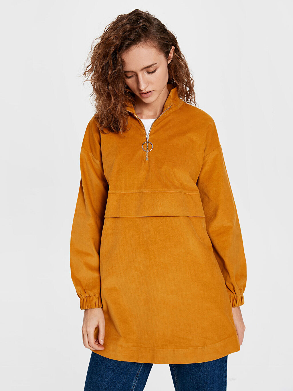 

Бархатная Женская туника оверсайз LCW Modest
