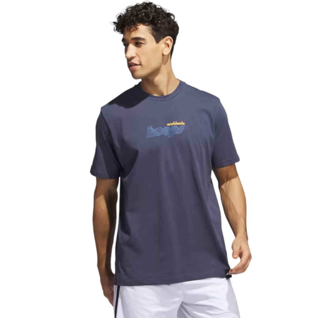 

Футболка Adidas Playera Worldwide Hoops Story, фиолетовый