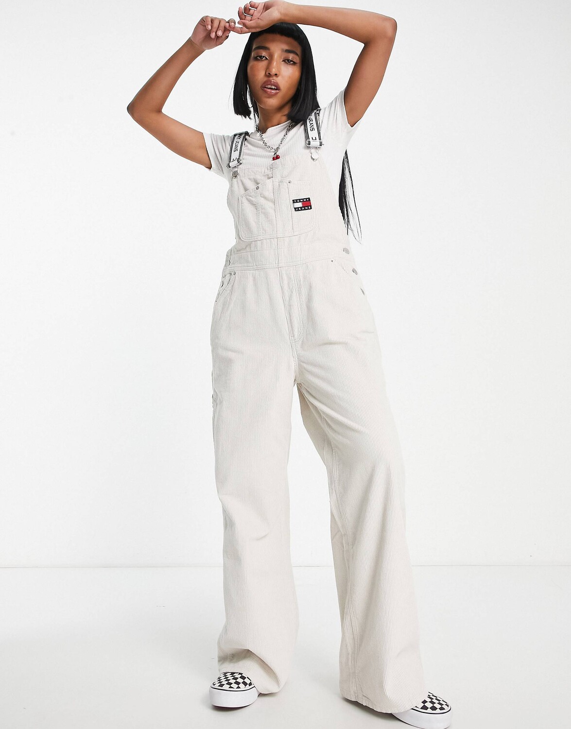 

Бежевый вельветовый комбинезон Tommy Jeans