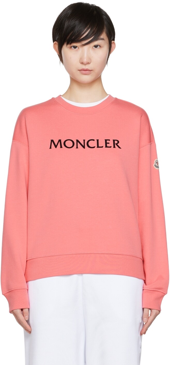 

Розовая толстовка с логотипом Moncler, Розовый