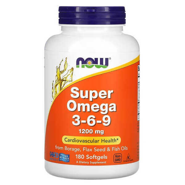 

Омега 3-6-9 Super Now Foods, 180 капсул