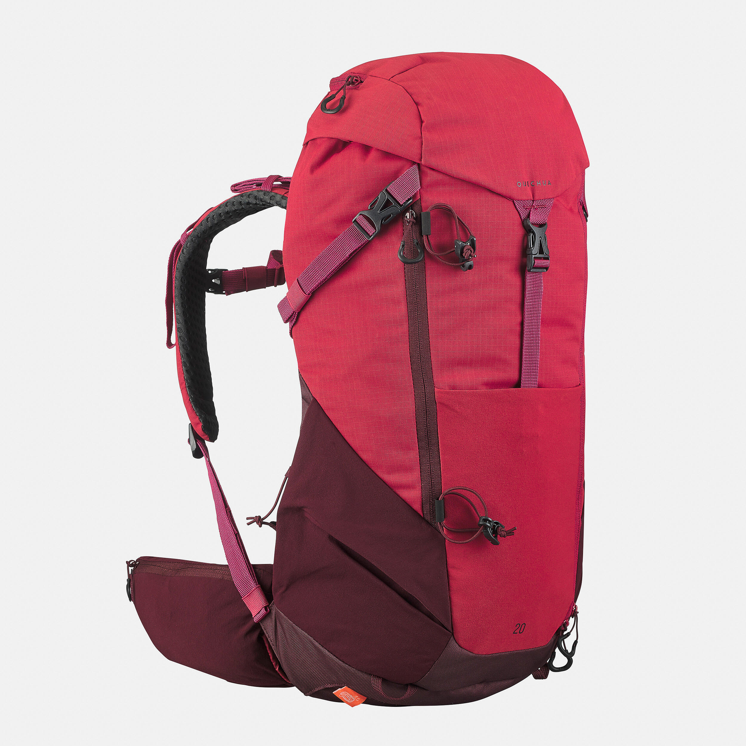 Рюкзак походный Quechua MH500 20 л, красный/темно-бордовый рюкзак pixel max 20 л бордовый pxmaxrl01