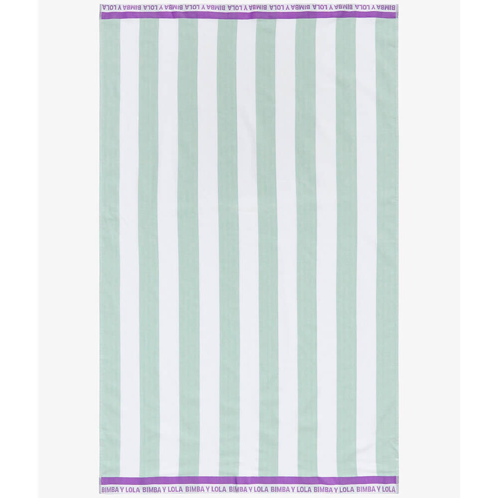 

Пляжное полотенце Bimba Y Lola Striped, зеленый/белый