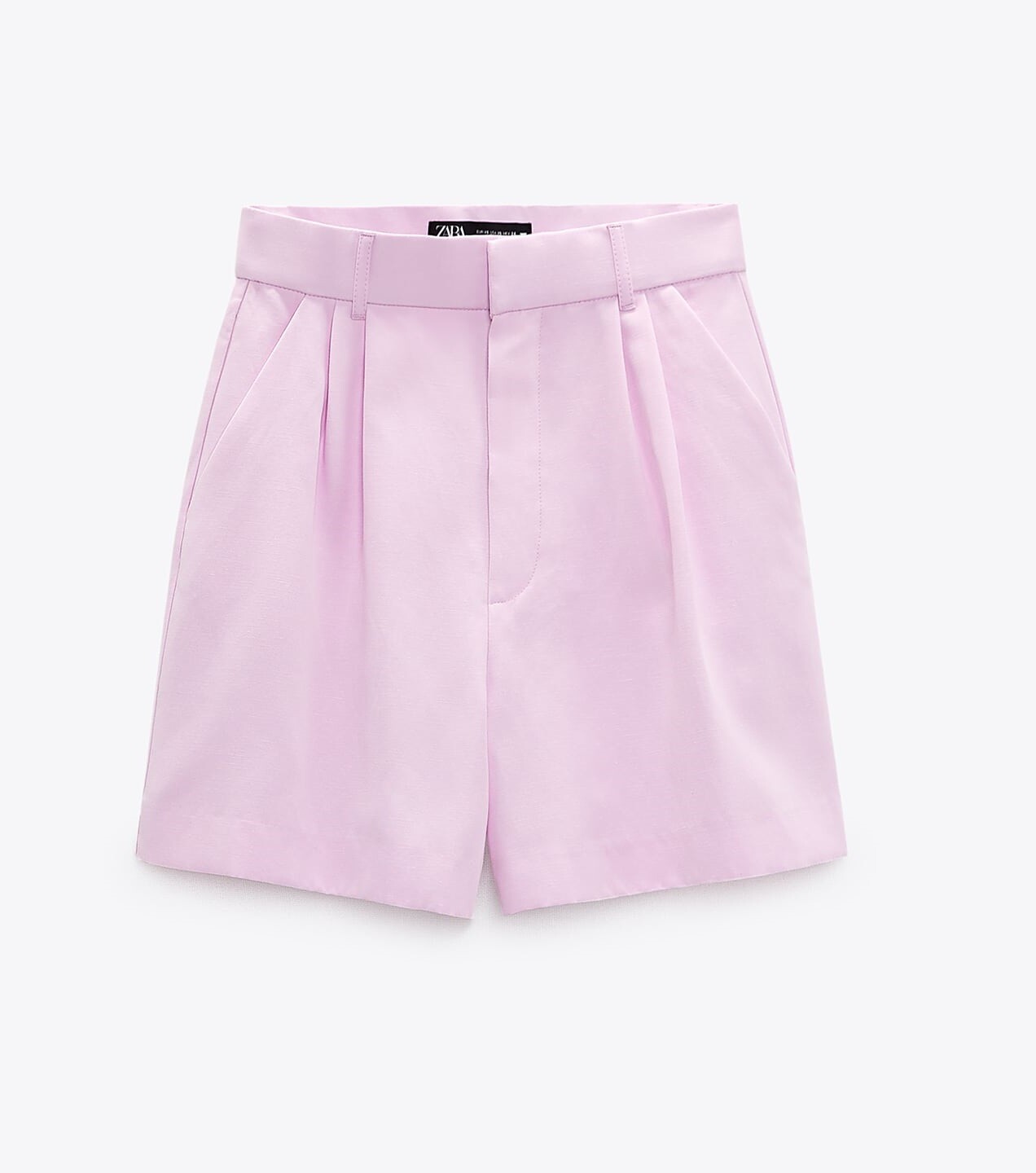 

Шорты Zara Linen Blend Bermuda, розовый