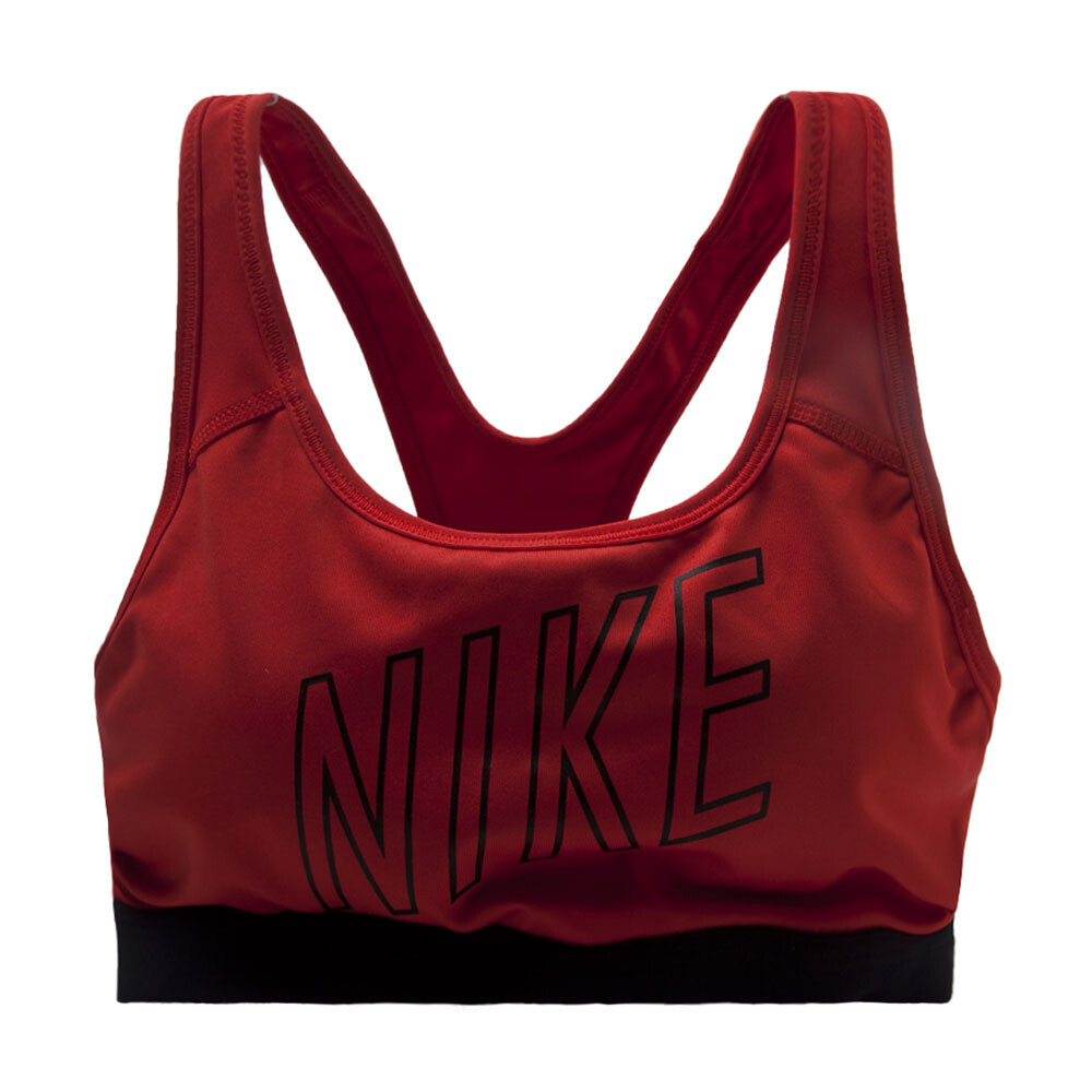 

Спортивный бюстгальтер Nike Pro Classic Padded Logo, красный
