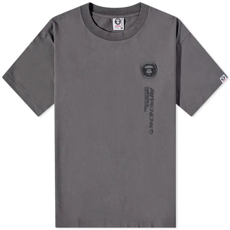 

Футболка Aape Now Washed Silicone Badge Tee, черный