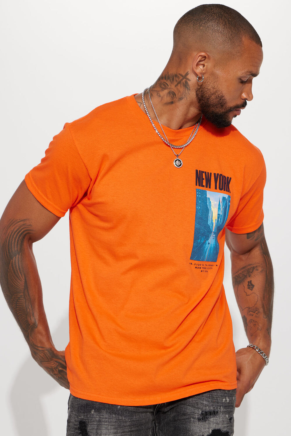 

Футболка Fashion Nova SPDN2277M, оранжевый