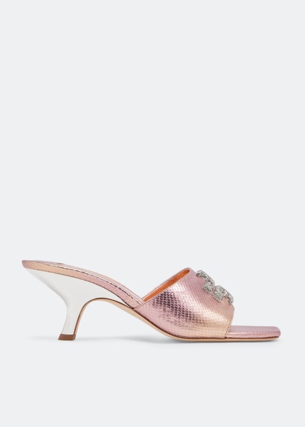 

Сандалии TORY BURCH Eleanor Pavé mule sandals, розовый