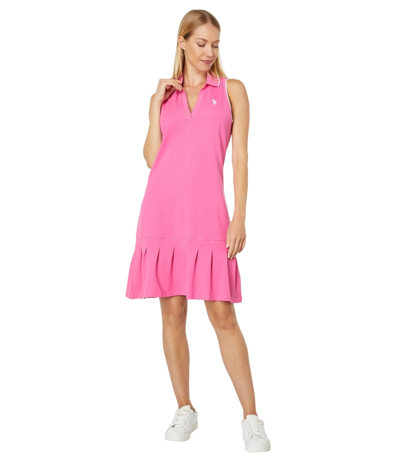 

Платье U.S. POLO ASSN., Sleeveless Split-Neck Polo Dress