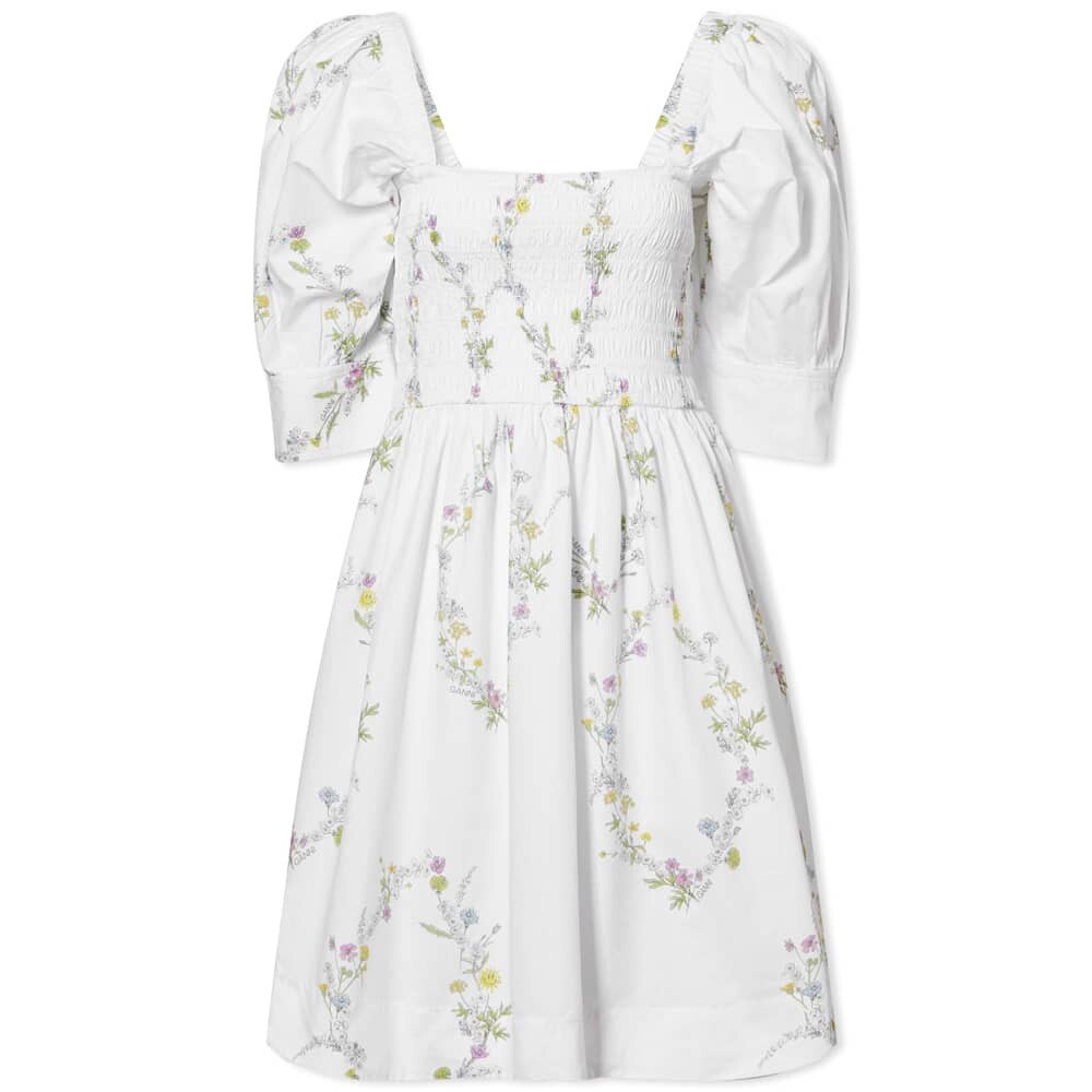 

Платье GANNI Printed Cotton Poplin Mini Dress