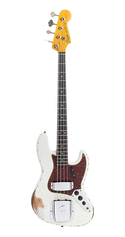 

Fender Custom Shop 1961 Jazz Bass Heavy Relic - Aged Olympic White (469)