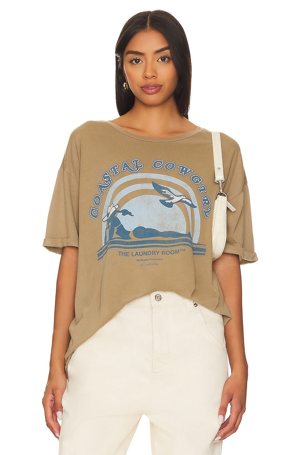 

Футболка The Laundry Room Coastal Cowgirl Oversized, цвет Camel Gold