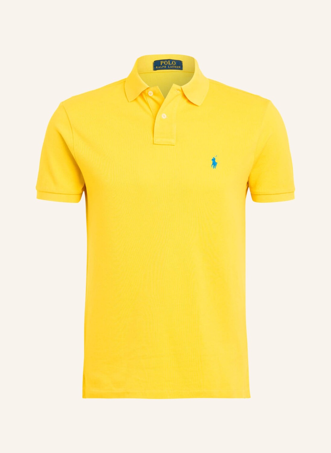 

Рубашка поло POLO RALPH LAUREN Piqué Custom Slim Fit, желтый