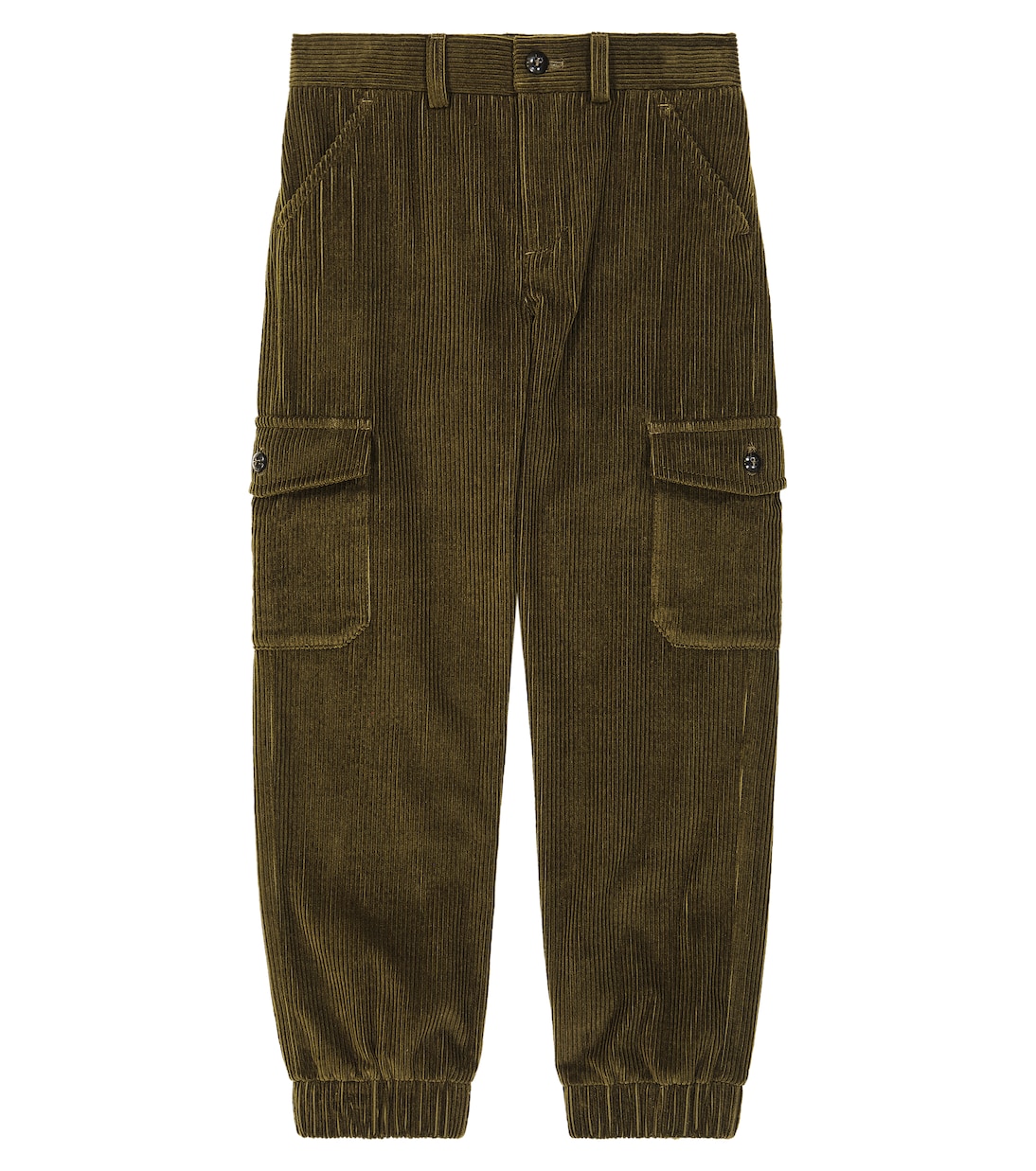 Вельветовые брюки карго frederick Loro Piana Kids, зеленый