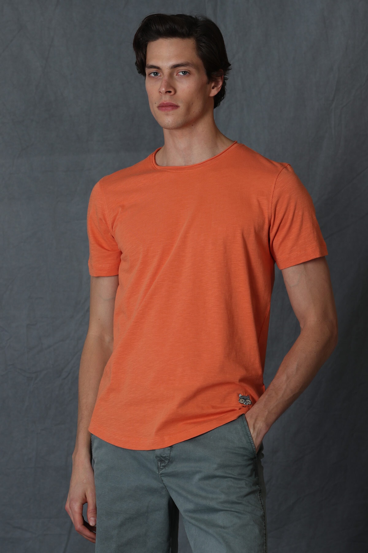 Мужская базовая футболка Junya оранжевая Lufian, оранжевый