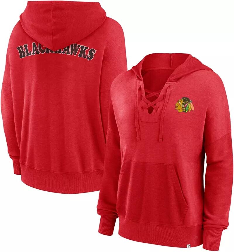 

Женская красная пуловерная толстовка с капюшоном NHL Chicago Blackhawks Snow Wash