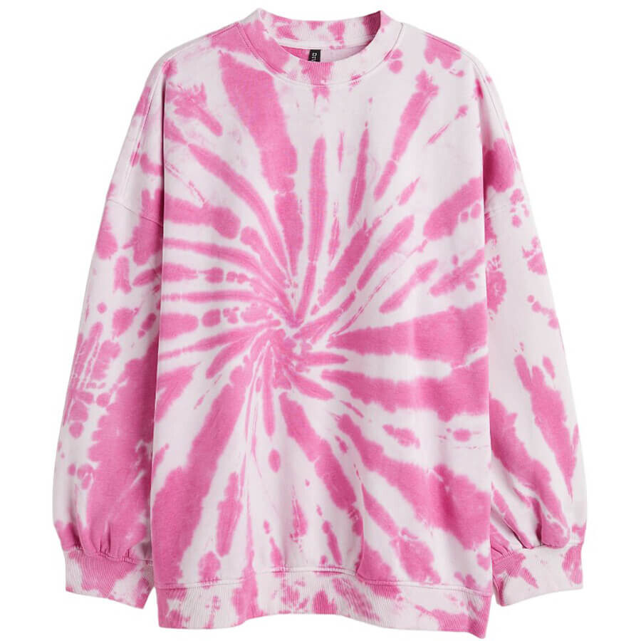 

Свитшот H&M+ Tie-Dye, розовый