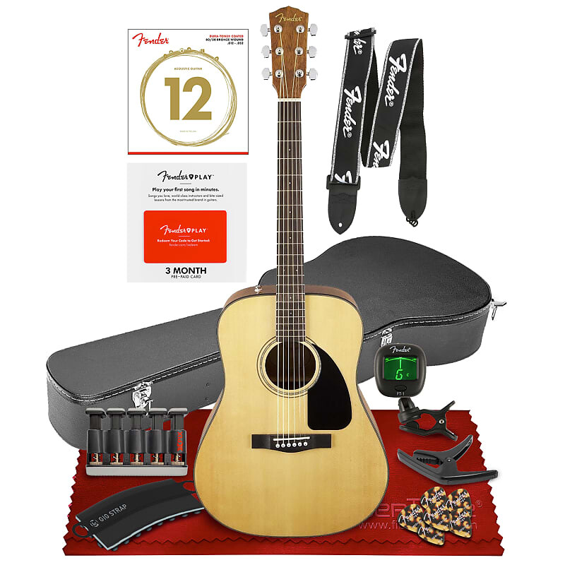 

Акустическая гитара Fender CD-60 Dreadnought Natural (V3) + Deluxe Bundle