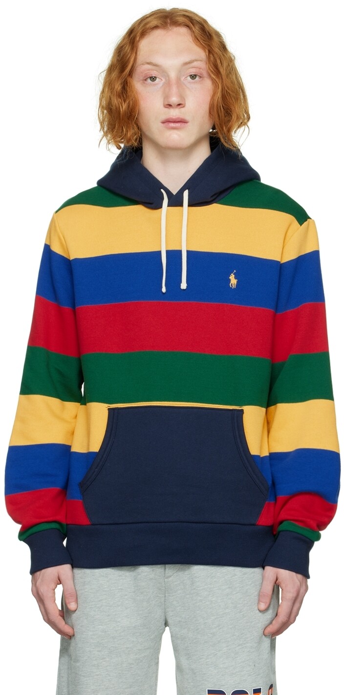 

Худи в разноцветную полоску Polo Ralph Lauren, Серый