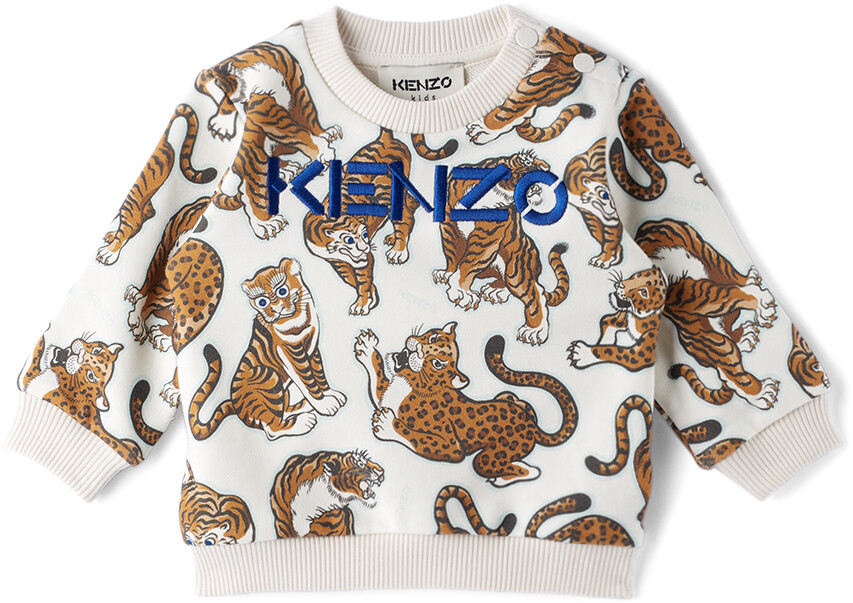

Детская толстовка с принтом Off-White Allover Kenzo