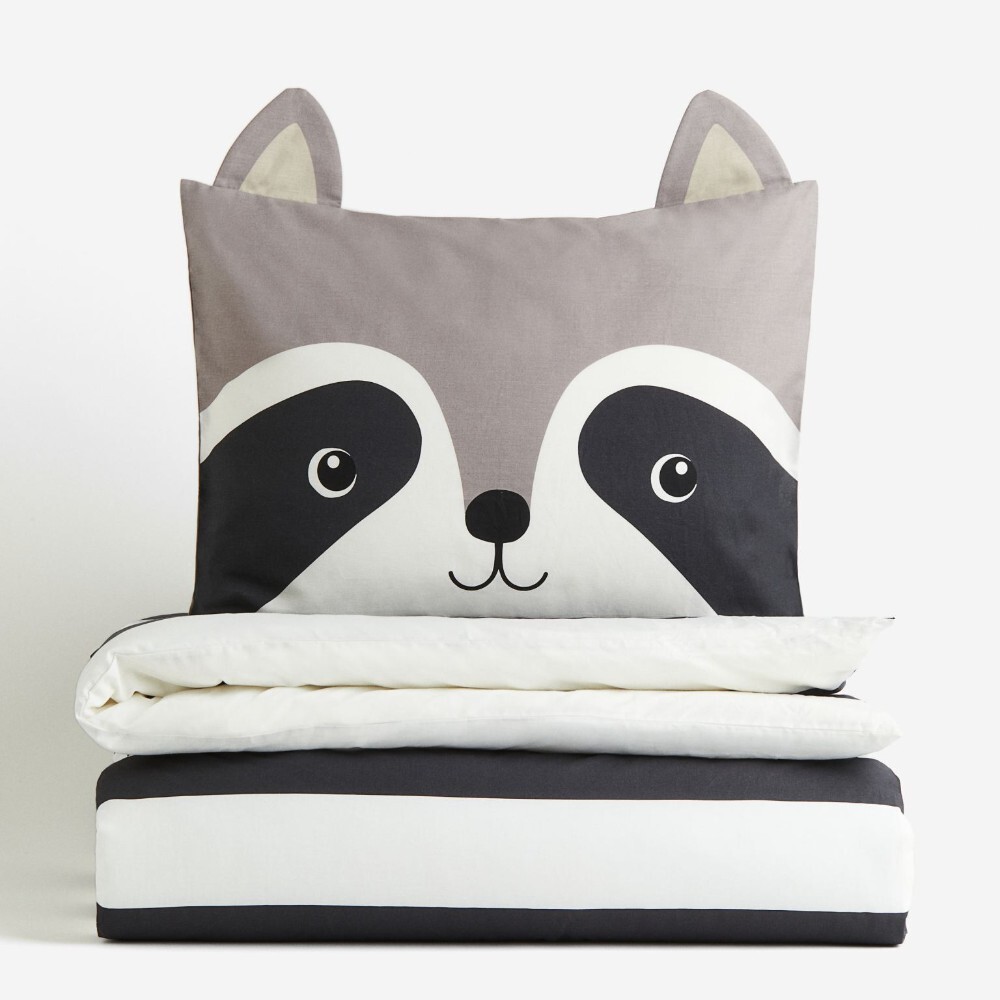 

Комплект односпального постельного белья H&M Home Twin Duvet, темно-серый