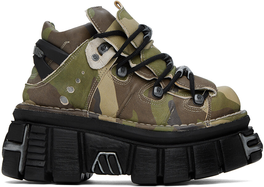 

Зеленые кроссовки на платформе New Rock Edition VETEMENTS