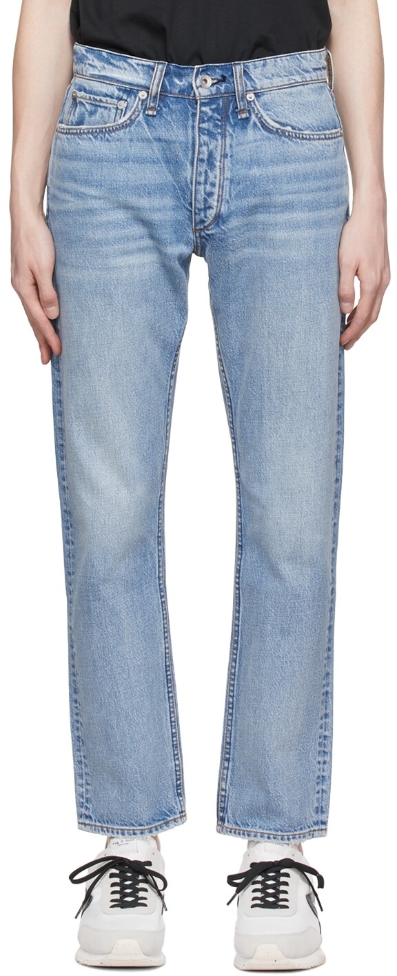 

Синие джинсы прямого кроя rag & bone