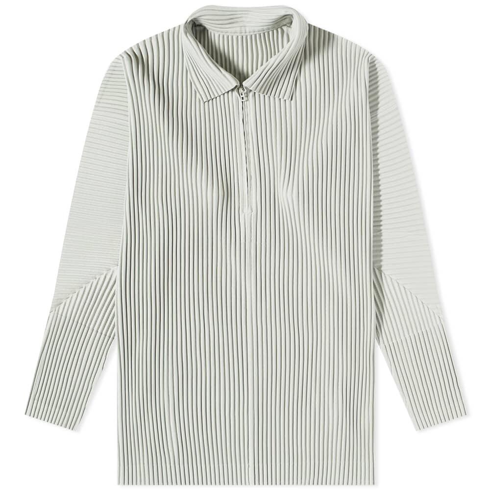 

Футболка Homme Plissé Issey Miyake Long Sleeve Pleat Quarter Zip Polo, Серый