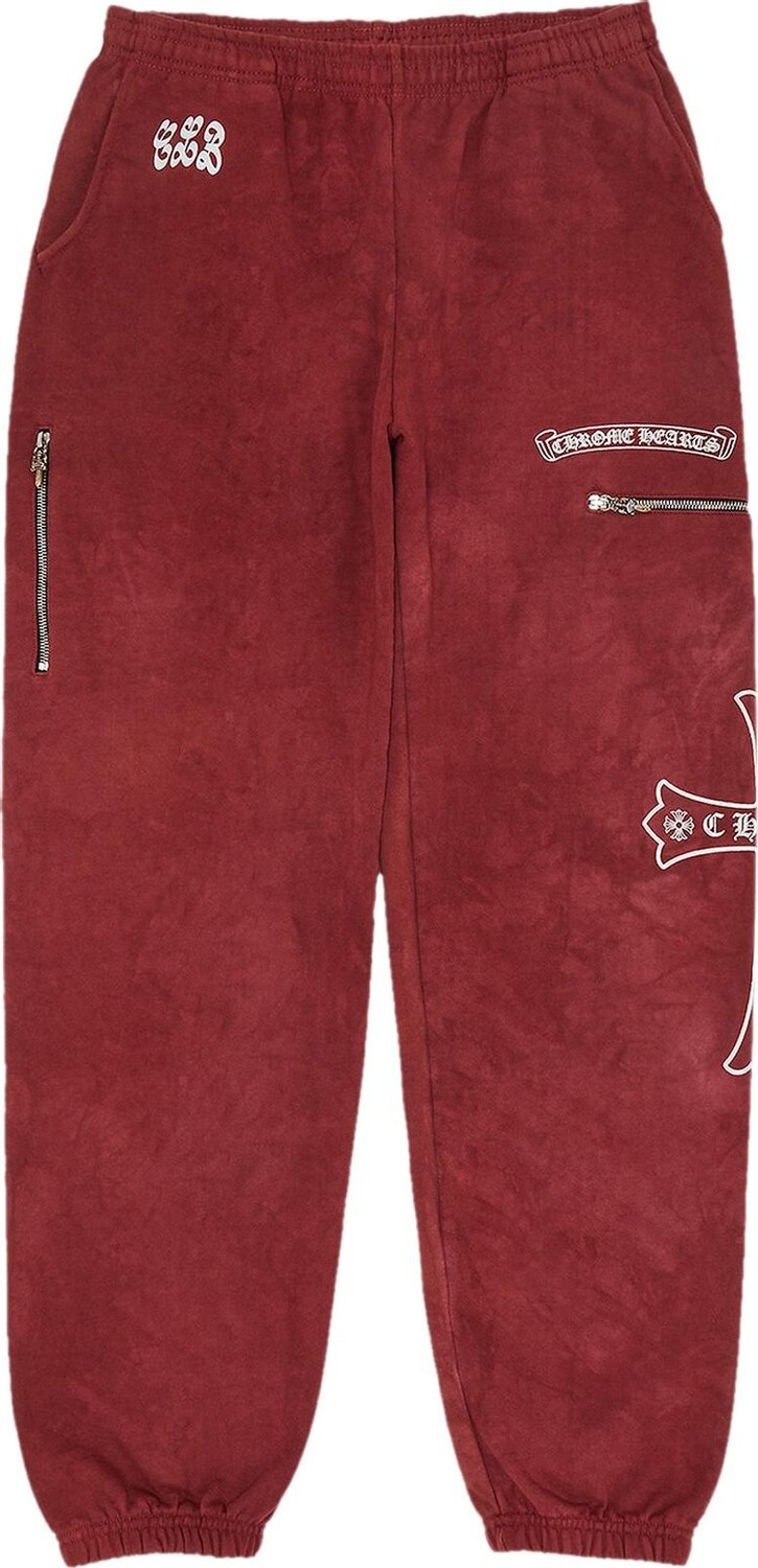 

Спортивные брюки Chrome Hearts x Drake Friends & Family Cross Sweatpants 'Red', красный