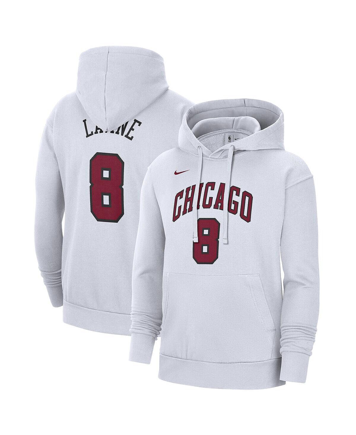

Мужская худи zach lavine white chicago bulls 2022/23 city edition с именем и номером Nike, белый