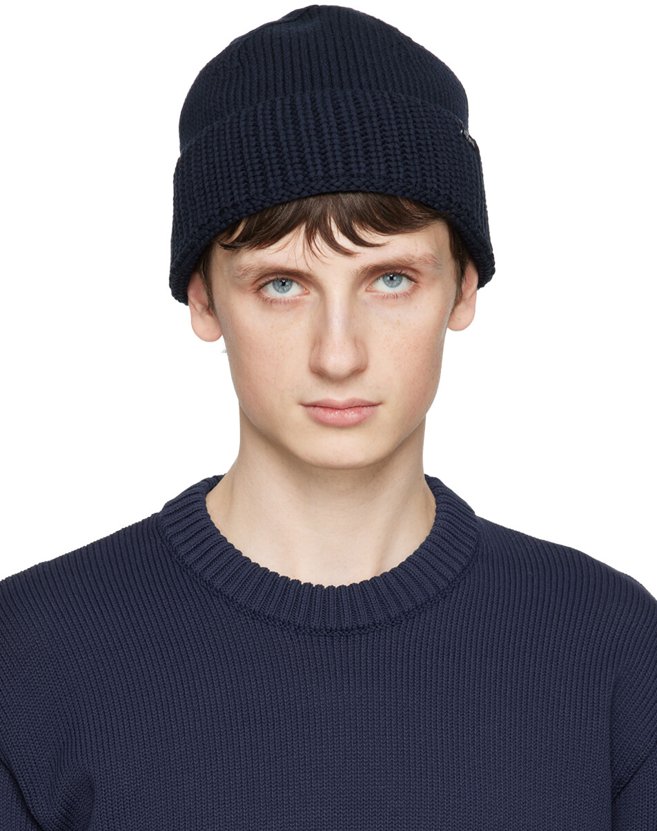 

Темно-синяя шапка с лентой Stone Island