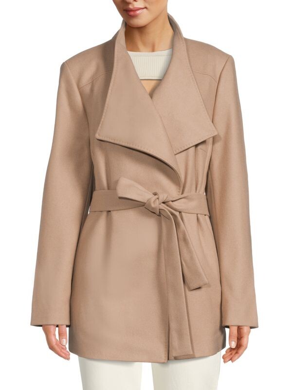 

Пальто Rytaa Ted Baker из смесовой шерсти с поясом, бежевый