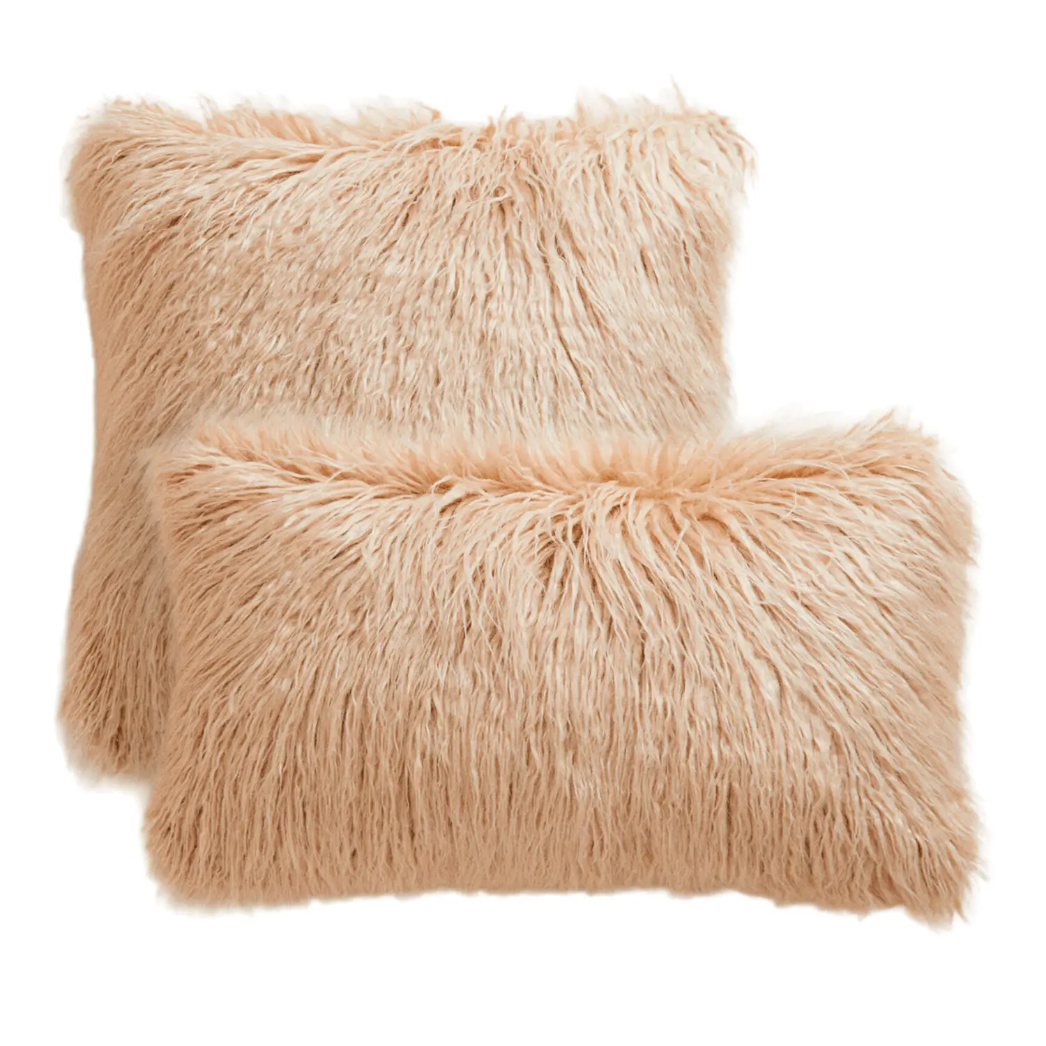 

Чехол для декоративной подушки Zara Home Long Faux Fur Cover, светло-коричневый