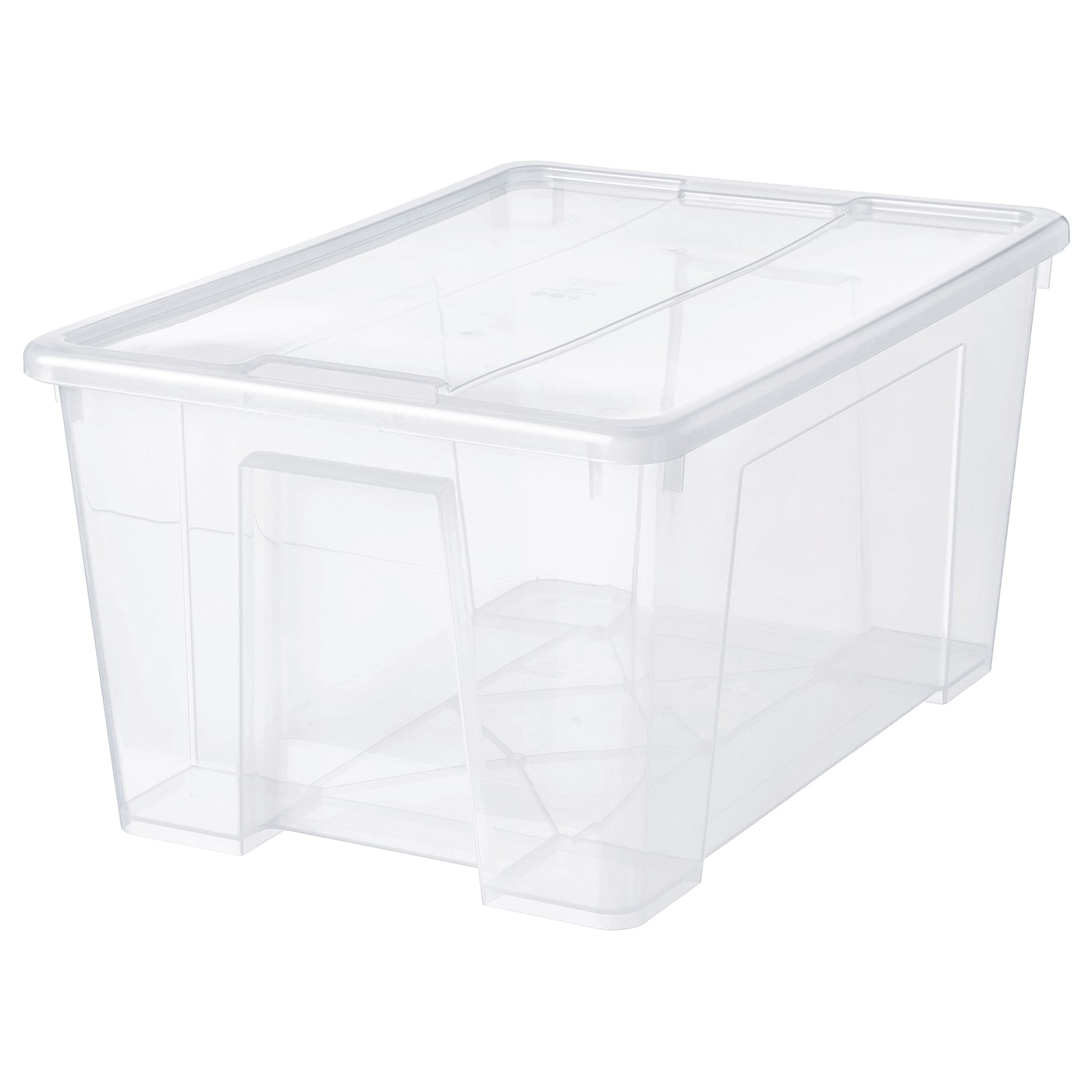 SAMLA САМЛА Контейнер с крышкой, прозрачный, 57x39x28 см/45 л IKEA контейнер для вещей с крышкой икеа самла samla 39x28x14 см 11 л прозрачный 39389132