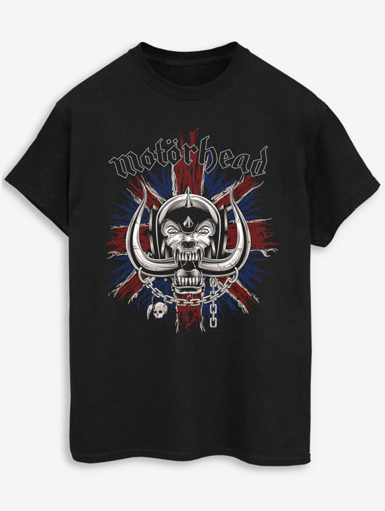 Черная футболка для взрослых NW2 Motorhead British Warpig George., черный